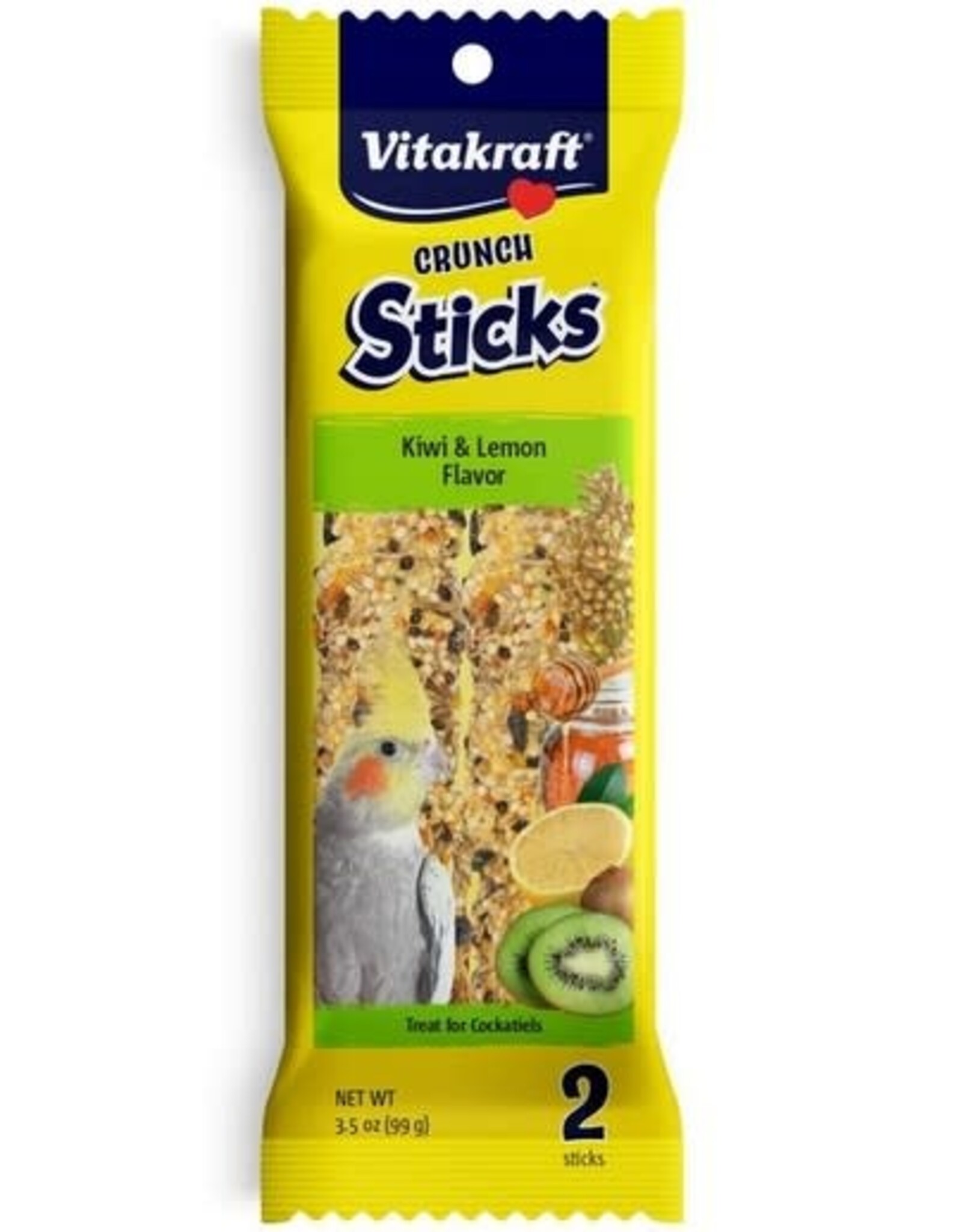 Vitakraft Vitakraft Crunch Sticks Kiwi & Lemon Cockatiel Treats - 2 Pack