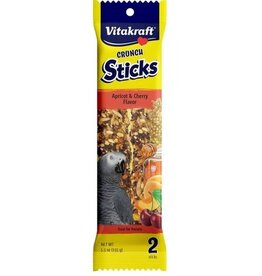 Vitakraft VK Parrot Crunch Sticks Apricot/Cherry 2/pk 5.5 oz