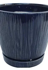 Delica Loom Pot, 8" x 7", Dark Denim