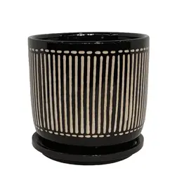 Minnetonka Pot 4.5'' x 4.5'', Ebony / White