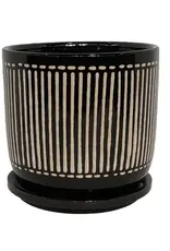 Minnetonka Pot  6'' x 5.75'', Ebony / White