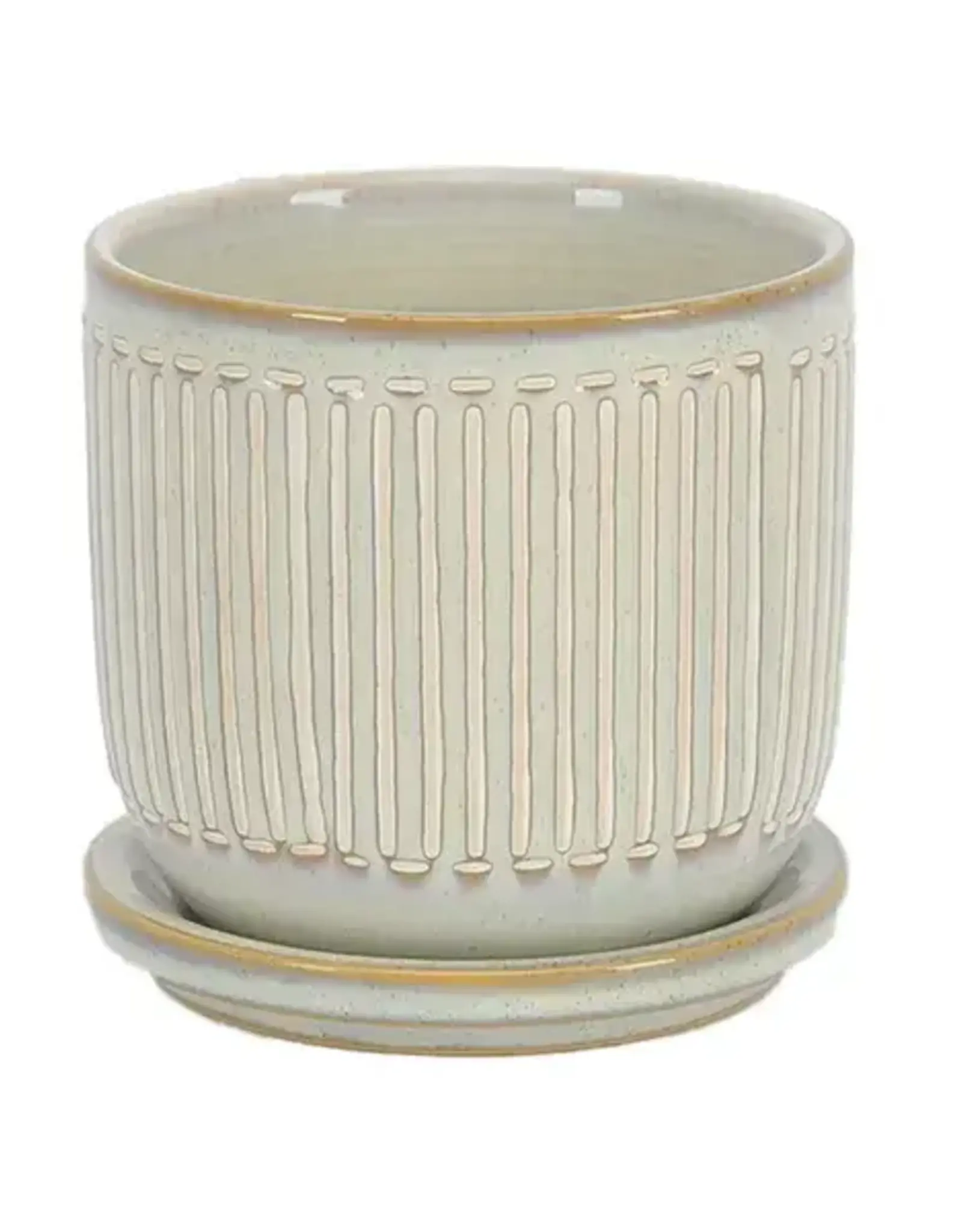 Minnetonka Pot 4.5'' x 4.5'', White on White