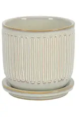Minnetonka Pot 6'' x 5.75'', White on White