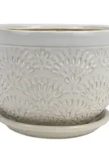 Fanfare Pot, 10" x 6.75", Bright White