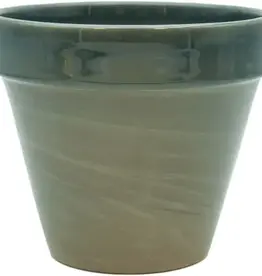 Standard Pot, 4.5" x 4", Grey Green w/saucer