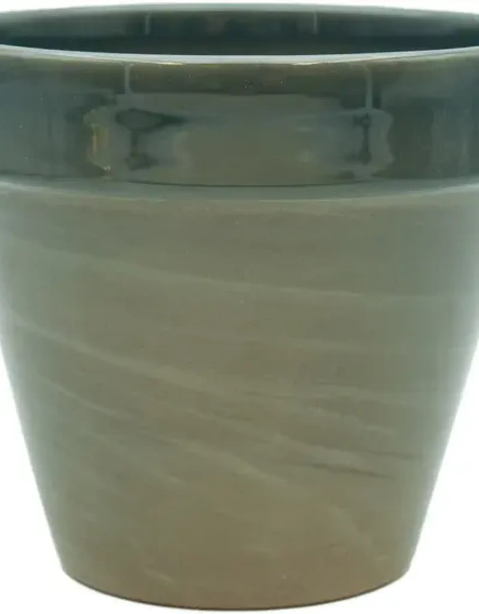 Standard Pot, 6.5” x 5.5“, Grey Green w/saucer