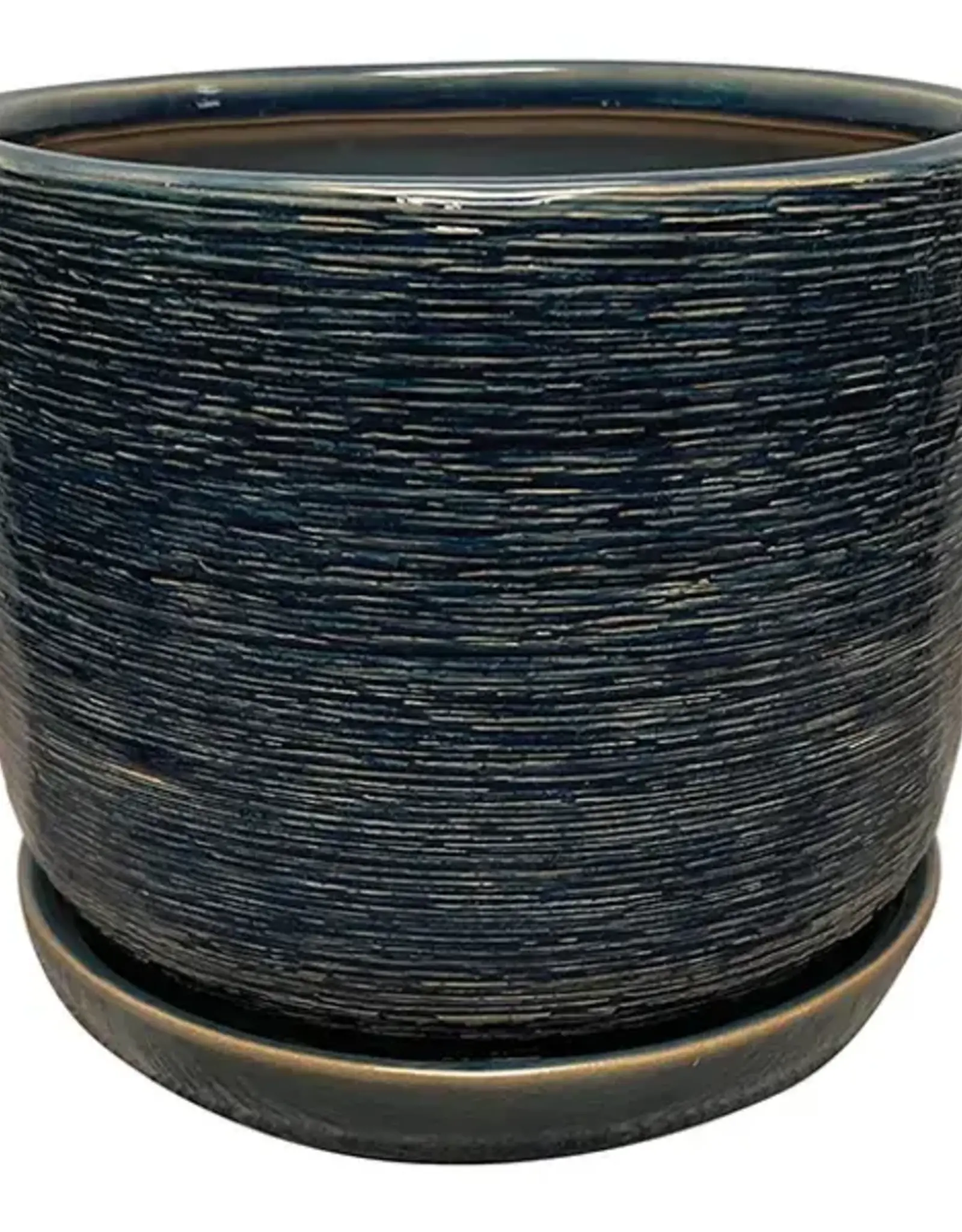 Naomi Planter, 8" x 6.75", Denim Blue