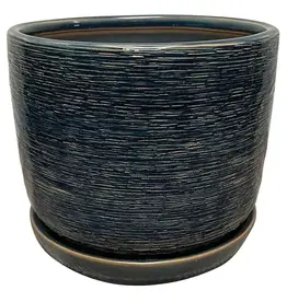 Naomi Planter, 8" x 6.75", Denim Blue