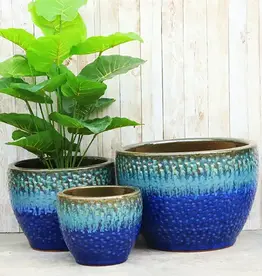 Seasponge Toga Planter Old Jade Blue 14.25x10.25