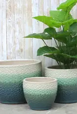 Seasponge Toga Planter Horizon Green 14.25x10.25