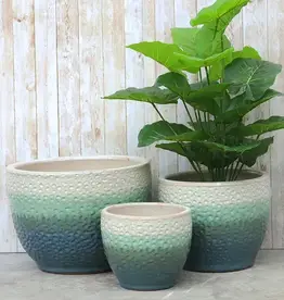 Seasponge Toga Planter Horizon Green 14.25x10.25