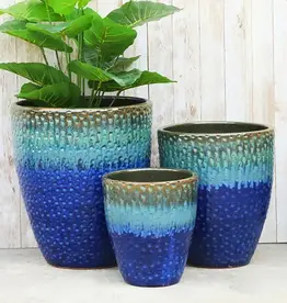 Seasponge Medium Egg Planter Old Jade Blue 12.5x14.25