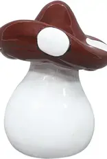 Polka Dot Mushroom, 6.25" x 9.5", Red White