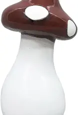 Polka Dot Mushroom, 6.25" x 11.75", Red White