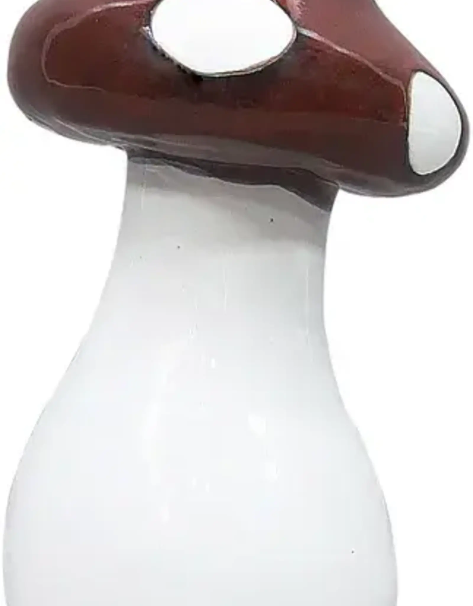 Polka Dot Mushroom, 6.25" x 11.75", Red White
