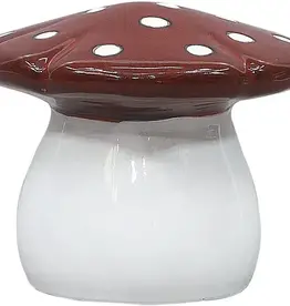 Polka Dot Mushroom, 8.25" x 6.5", Red White