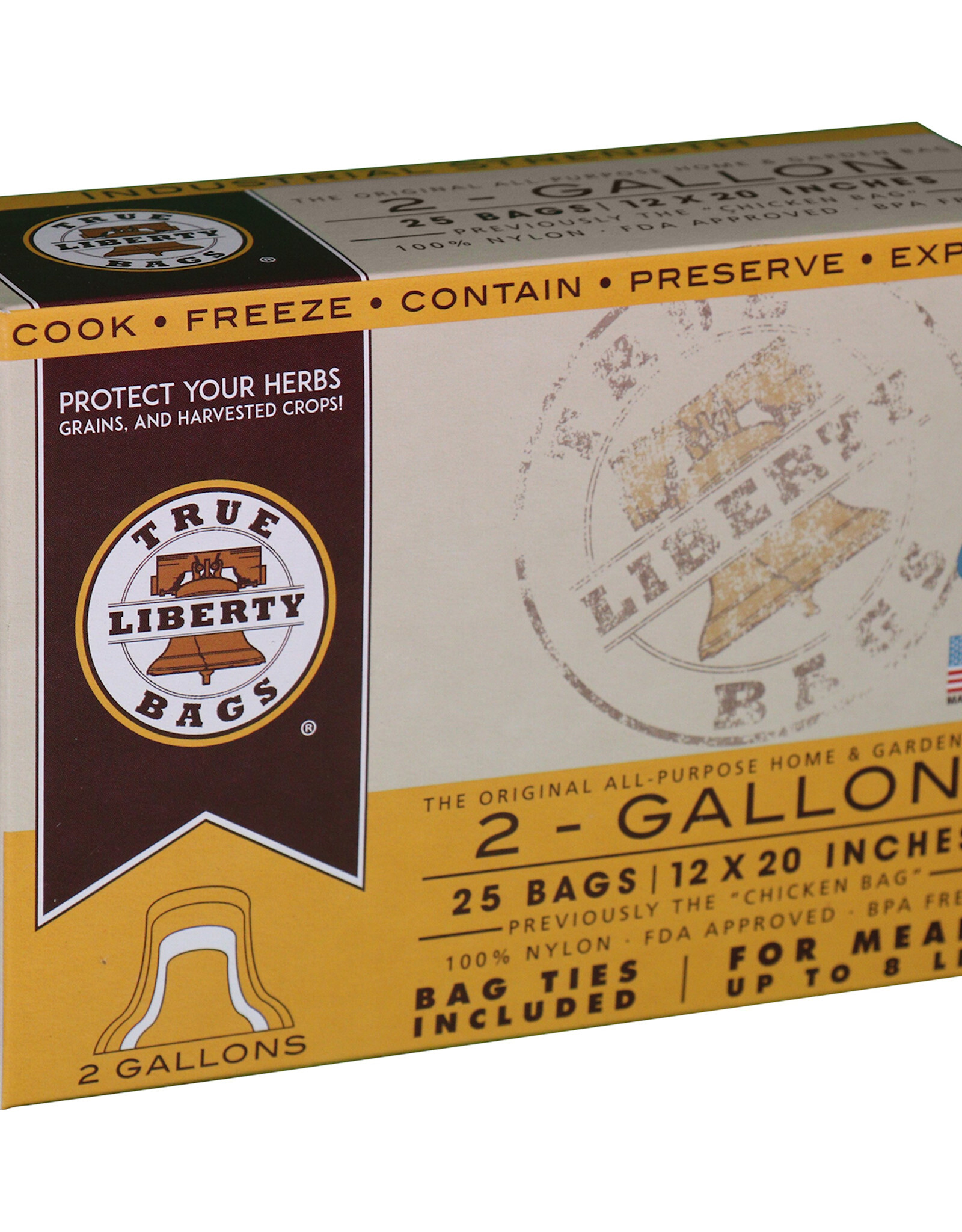 True Liberty® Bags  - 25pk - 12in x 20in - 2gal Capacity