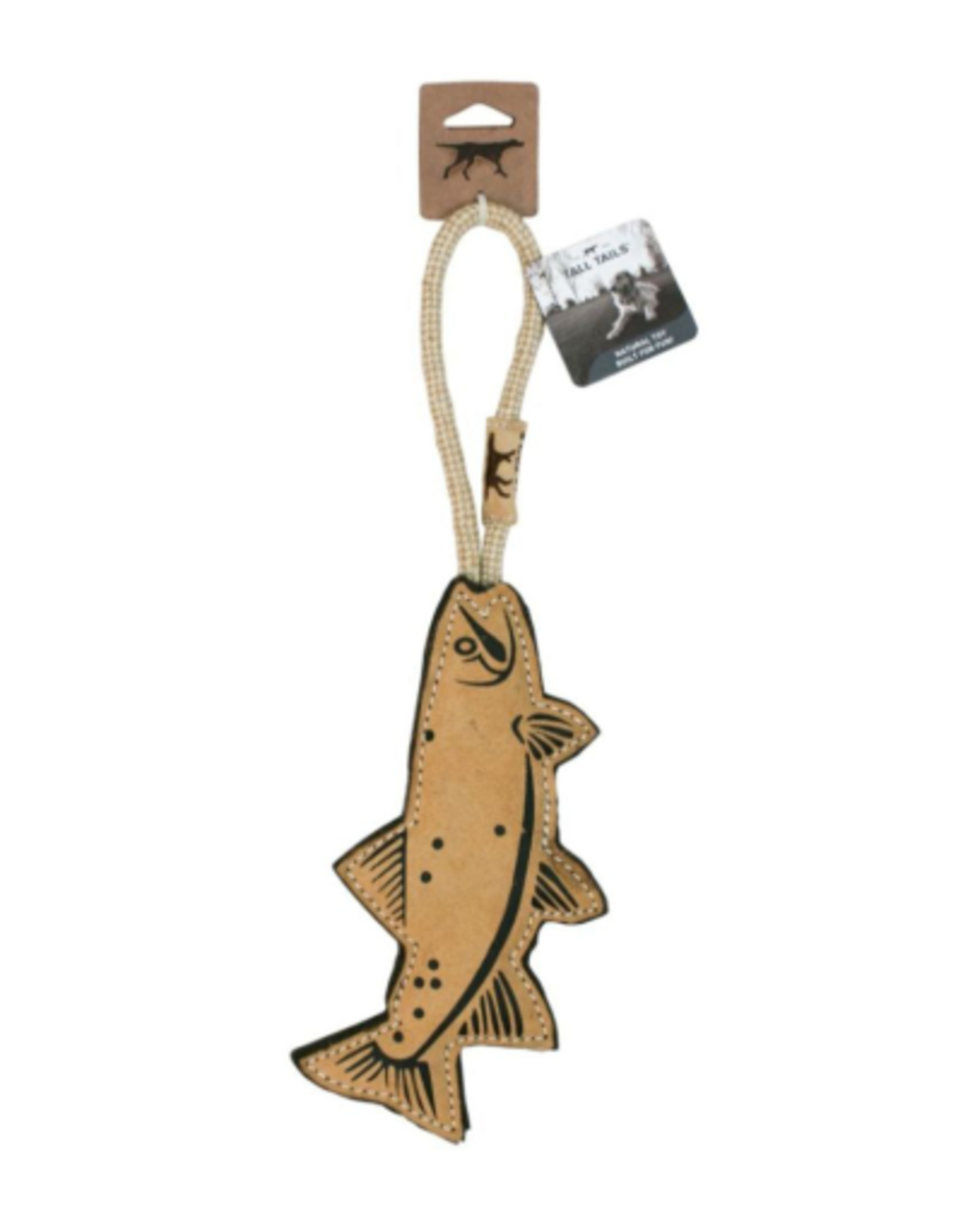 Tall Tails Tall Tail Leather Trout Natural Dog Toy 16 in