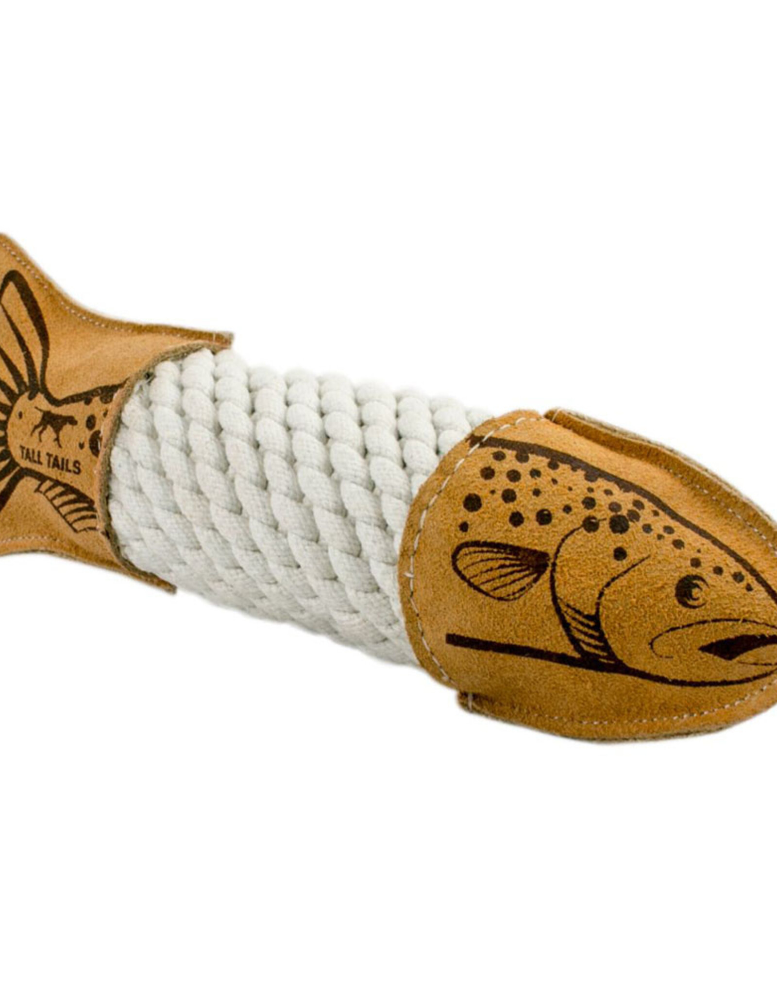 Tall Tails Tall Tail Leather Trout Natural Dog Toy 16 in