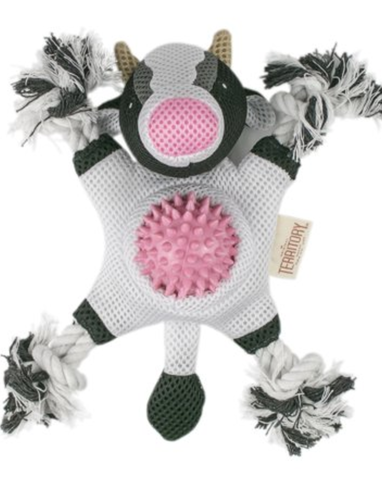 Territory Original Territory Cow 2-in-1 Dog Toy  Gray