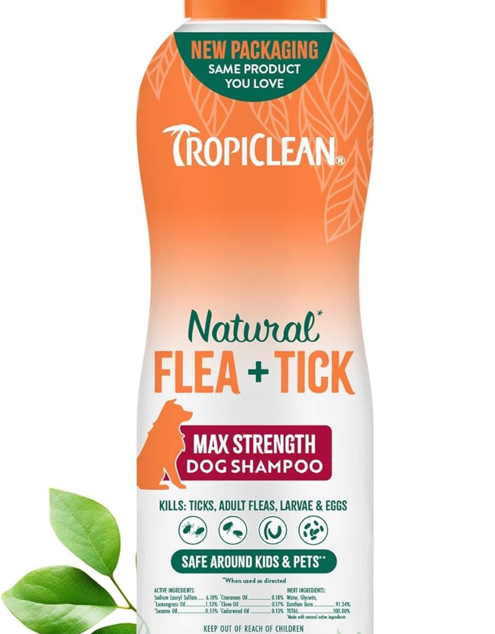 Tropiclean TropiClean Natural Max Strength Flea and Tick Shampoo Dogs 20oz