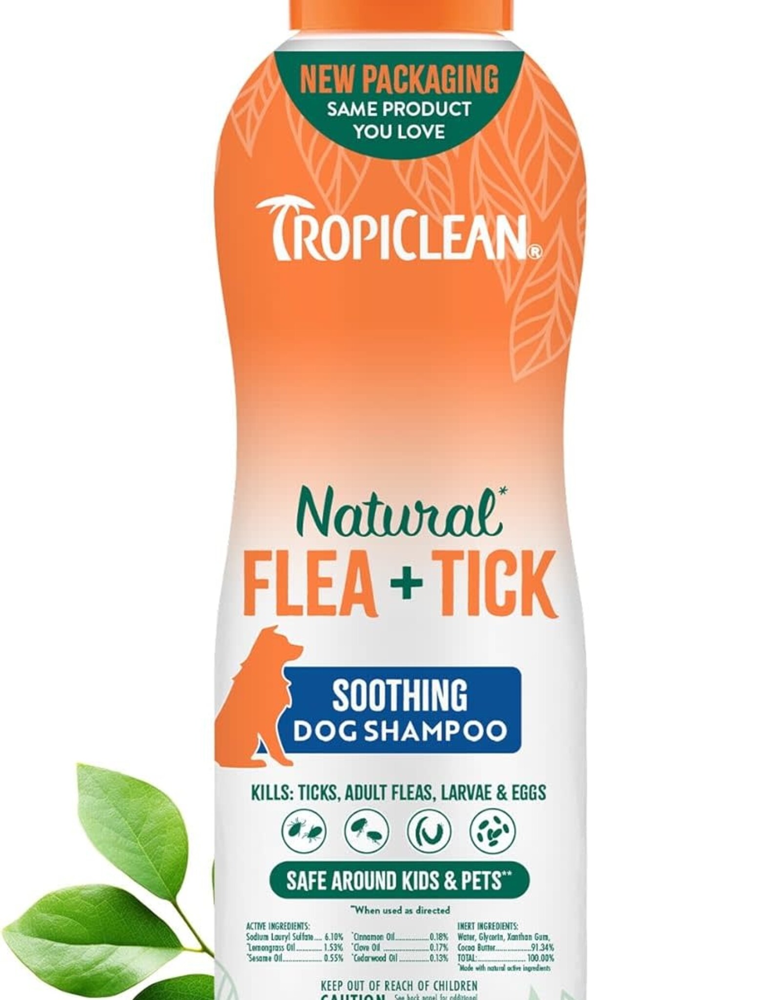 Tropiclean TropiClean Natural Soothing Flea and Tick Shampoo Treatment  Dogs 20oz
