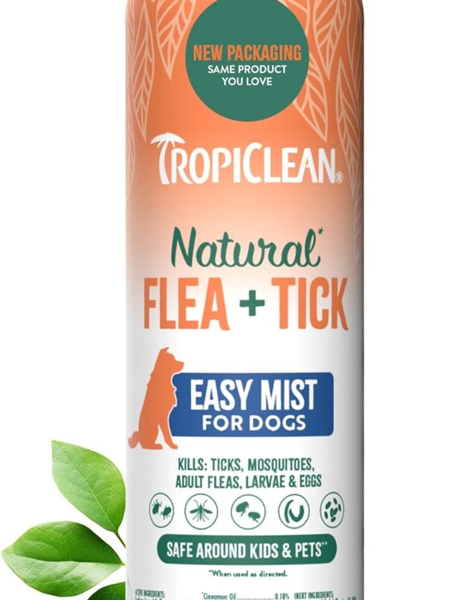 Tropiclean TropiClean Natural Dog Flea and Tick Treatment Spray, Continuous Gentle Mist, 14oz