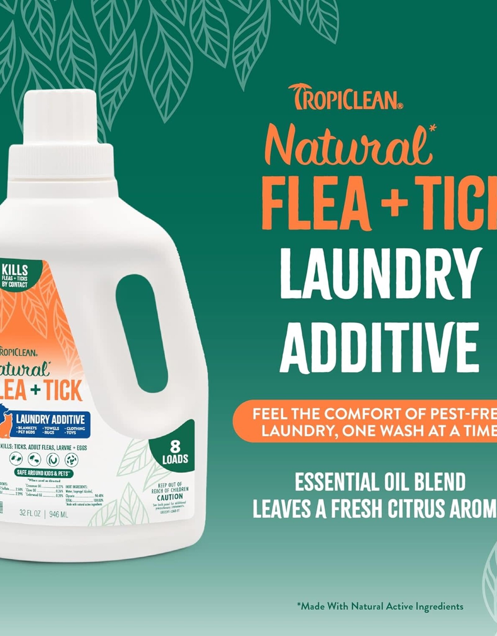 Tropiclean TropiClean Natural Flea and Tick Laundry Additive 32oz