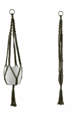 35″ Natural Green Macrame Hanger