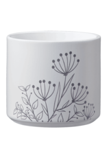 3.1″ Flower Sketch Ceramic Las Vegas Greenery Pot