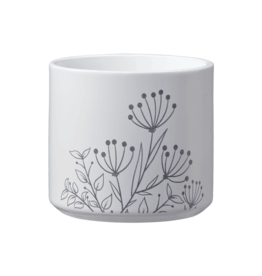 3.1″ Flower Sketch Ceramic Las Vegas Greenery Pot