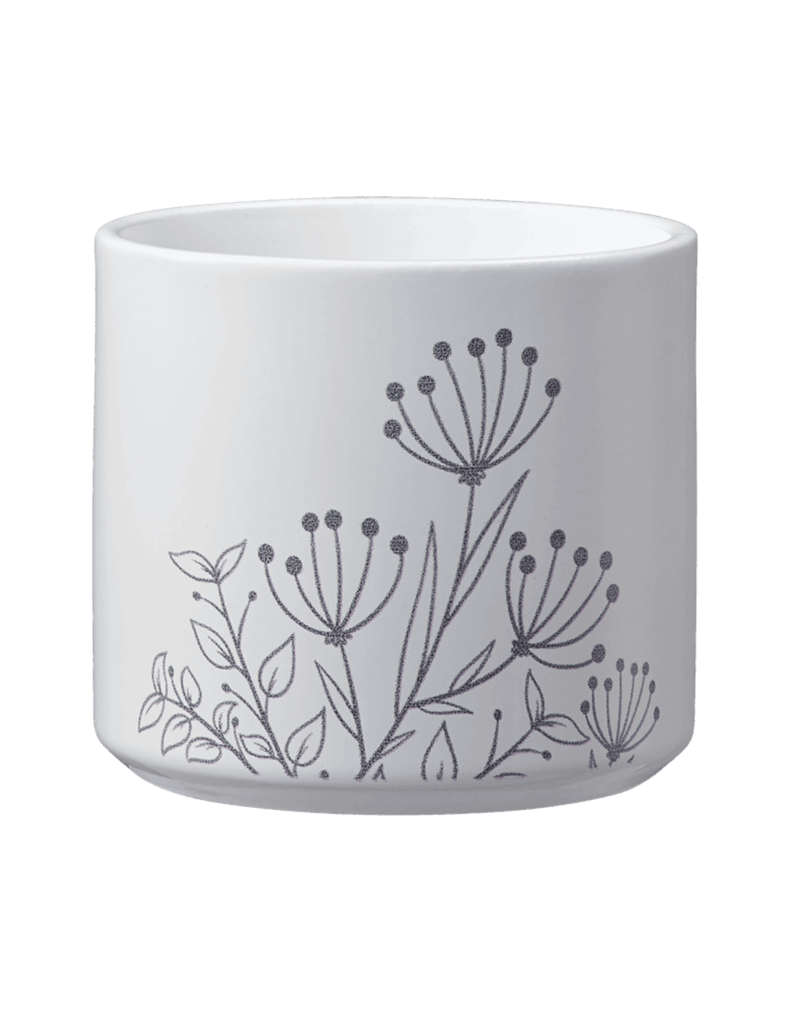 3.1″ Flower Sketch Ceramic Las Vegas Greenery Pot