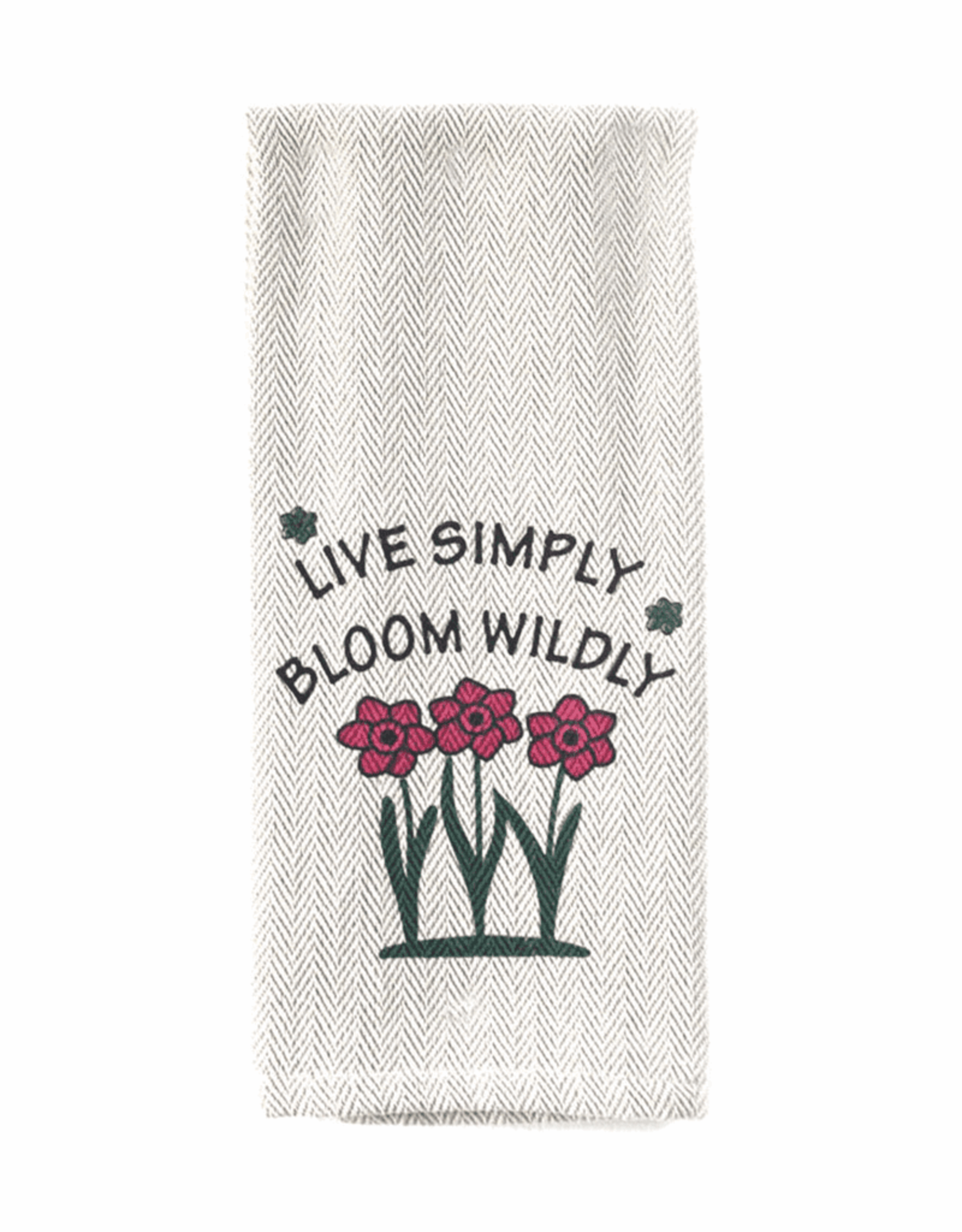 Tea Towel – Live Simply Bloom Wildly