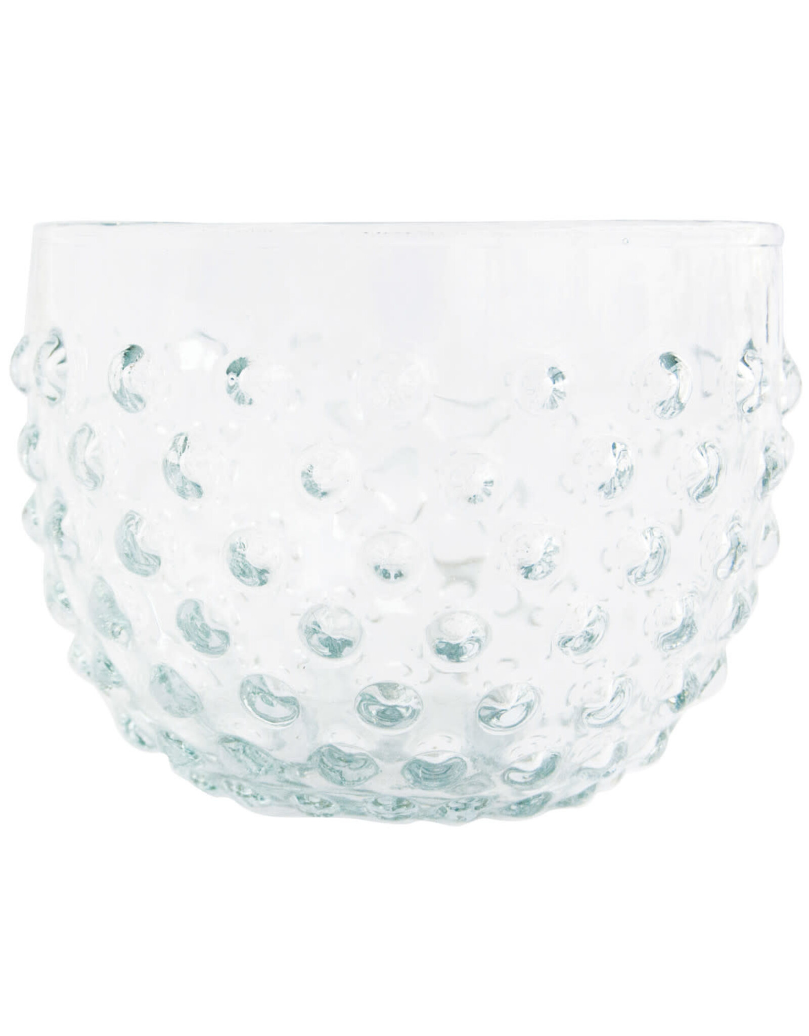Glass Hobnail Bowl 4" Round x 3"H
