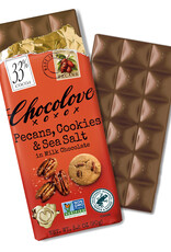 Chocolove Milk Chocolate Bar Pecans, Cookies, & Sea Salt 3.2oz