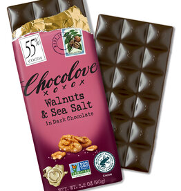 Chocolove Dark Chocolate Bar Walnuts & Sea Salt 3.2oz