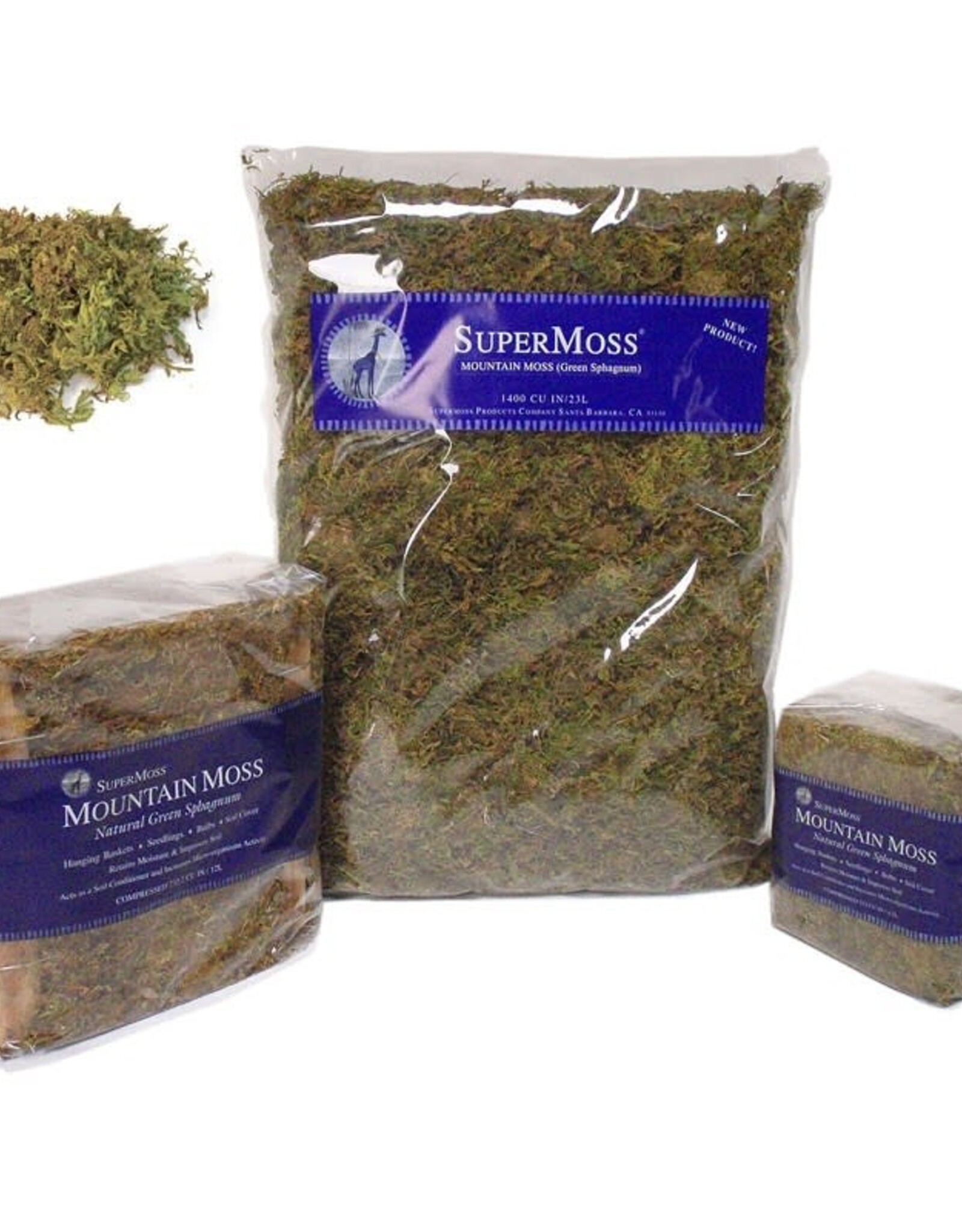 SuperMoss® Natural Dried Forest Moss  - 534cu in (16oz) - Green - Bagged
