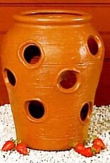 Union Products Tall Strawberry Jar  - 14in H - Round - Terra Cotta - with (12) 2in Holes