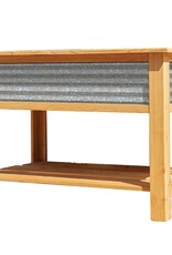 Panacea® Galvanized & Cedar Wood Raised Garden Planter  - 4ft x 2ft