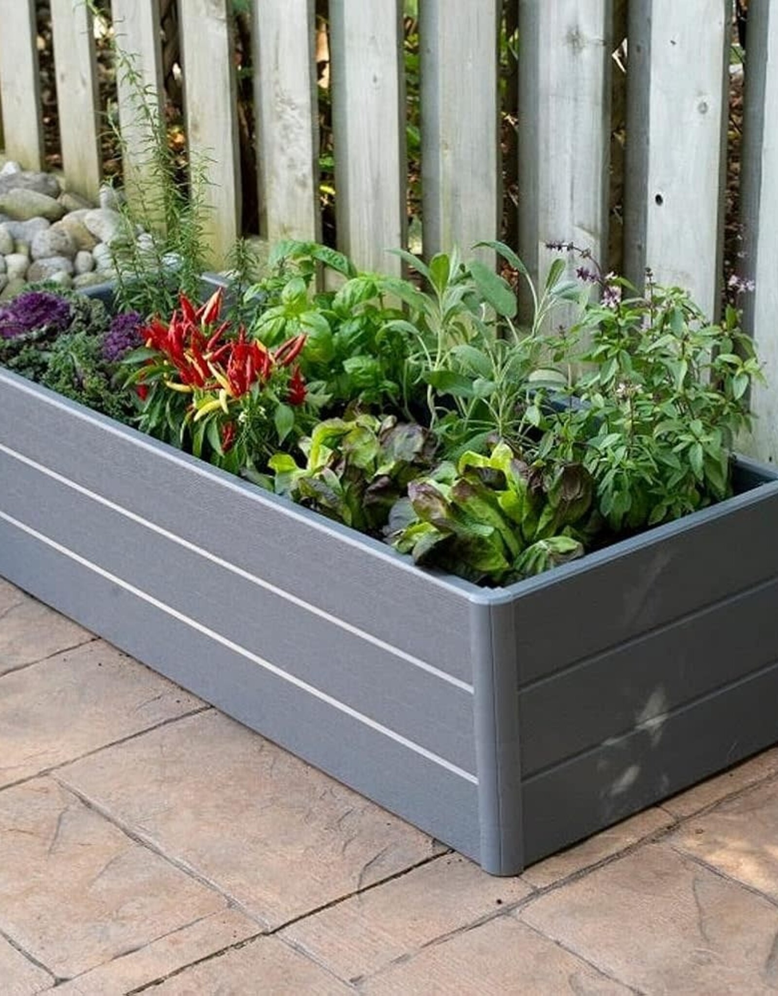 NuVue Products® Raised Garden Box  - 36.5in x 13in x 11.5in - Gray