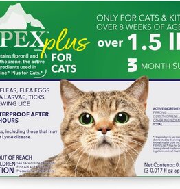 Apex APEX PLUS FOR CATS 1.5lbs + 3pk 6/tray Flea Tick and Lice
