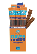 Etta Says! Etta Says! Flavor Fusion - All Natural Rawhide Free Chews for Dogs 2oz Chew- Cheese and Bacon - Made in the USA (12 Count Pack of 1)