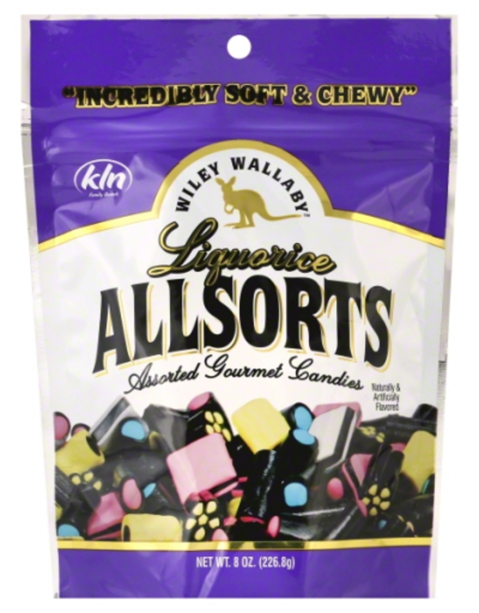 Wiley Wallaby Kennys Candy Wiley Wallaby Allsorts Licorice  8 Oz