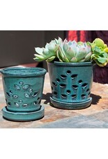 Pacific Home & Garden Verandah Waikiki Orchid Pot  - 7.5in Diam x 6in H - Jade
