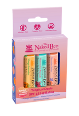 Naked Bee Tropical Oasis SPF 15 Lip Balm Trio