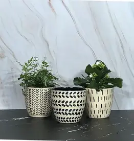 Cosmos Egg Pot Eclipse, 5.25“ x 5”, Eclipse