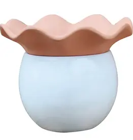 Self-Watering African Violet Mix Media, 6.25“ x 5.25”, Terracotta/Gloss White