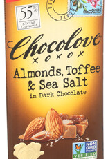 Chocolove, Bar Almond Toffee Sea Salt Dark Chocolate 3.2oz