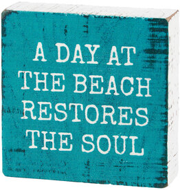 Restores The Soul Block Sign