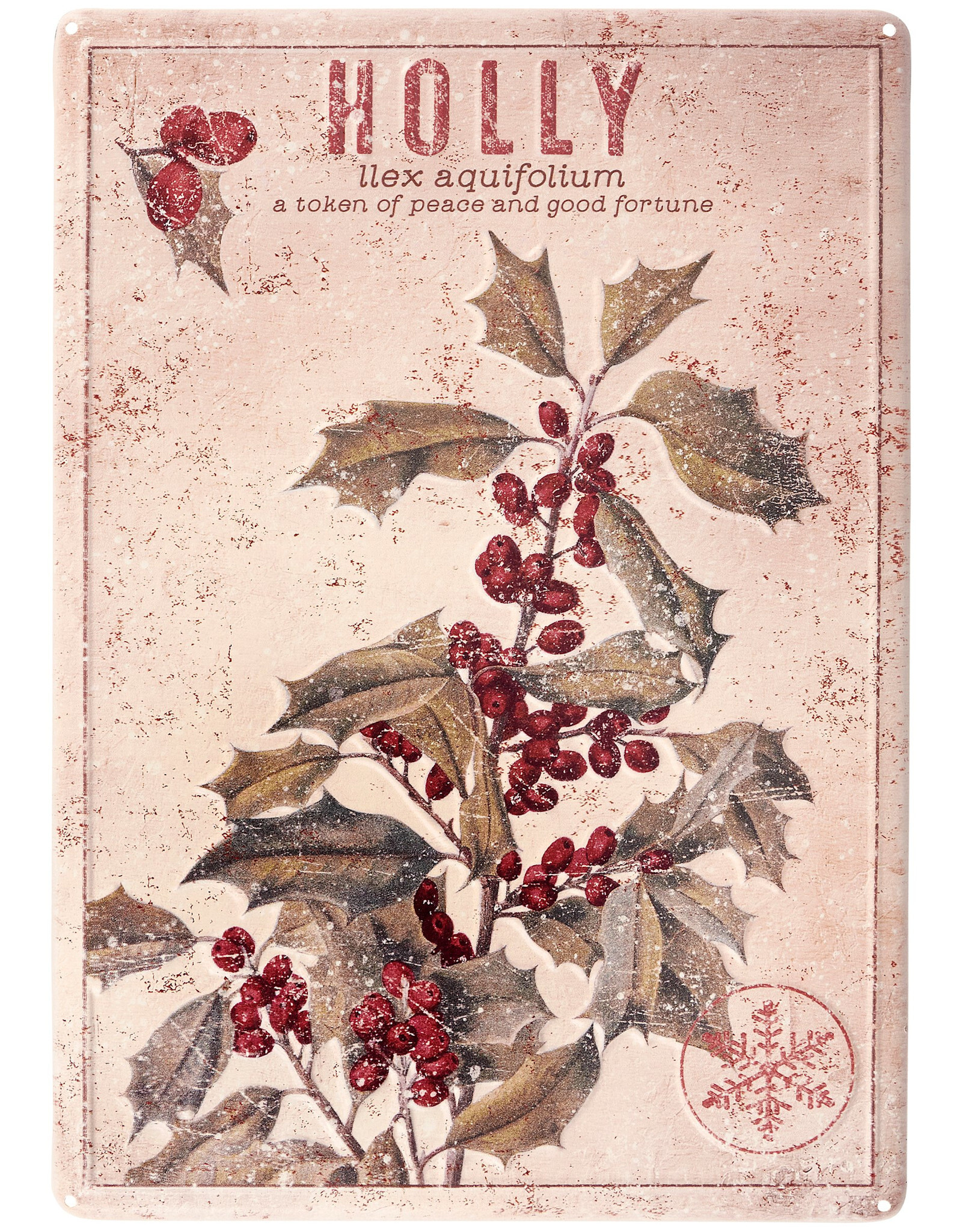 Holly Wall Decor 10.75" x 15.50" x 0.25"